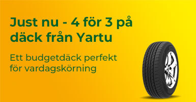 4 för 3 på däck från Yartu