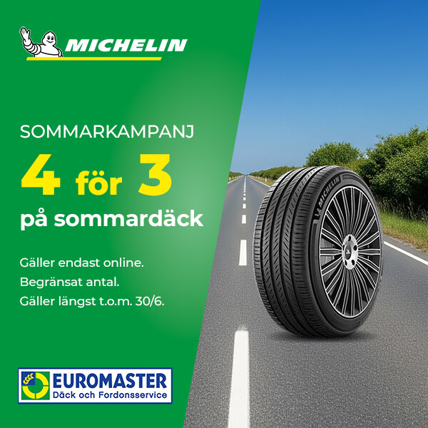 Köp Michelin sommardäck – få 4 för 3