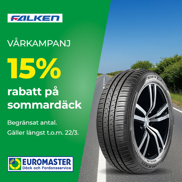 15 % rabatt på Falken sommardäck 