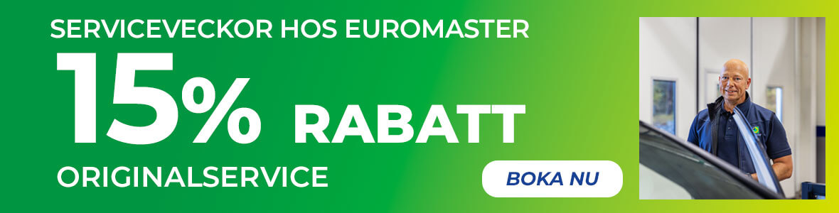 Serviceveckor hos Euromaster – 15% rabatt på Originalservice