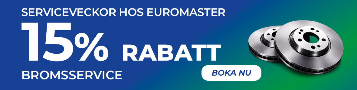 Serviceveckor hos Euromaster – 15% rabatt på Bromsservice