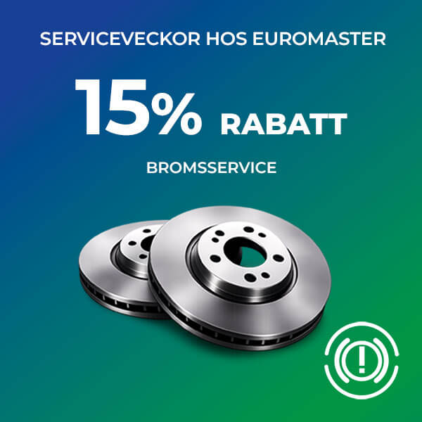 15% rabatt på Bromsservice