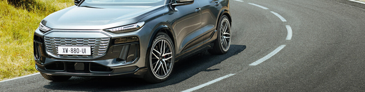 Bild som kör på en sommarväg 